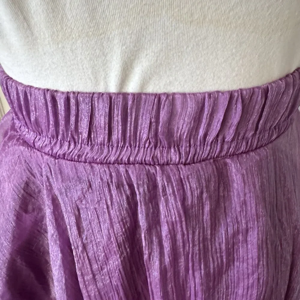 Womens Maxi Skirt XS Purple Fairy Whimsigoth Witchy Flowy Ethereal Romantic Y2K